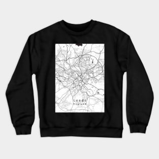 Leeds England City Map Crewneck Sweatshirt